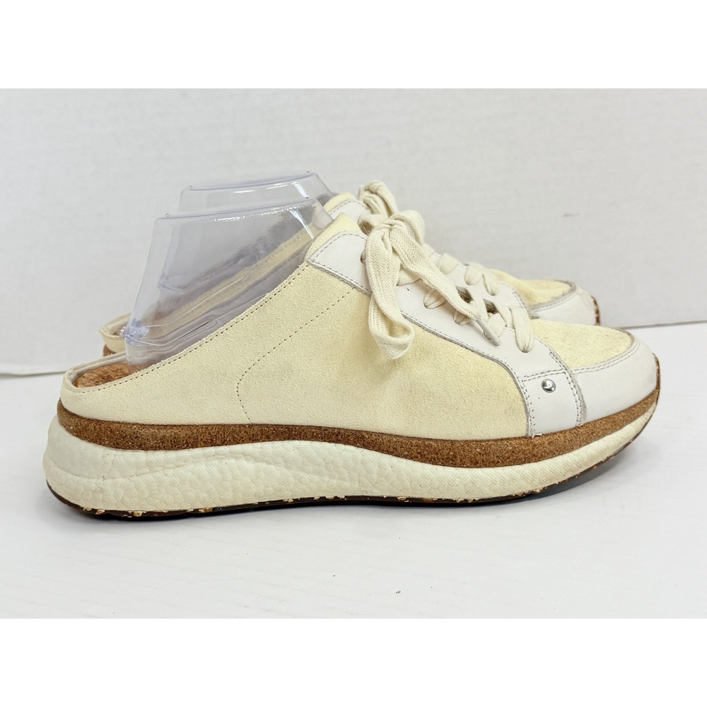 OTBT Swiftstep Backless Sneakers Cream Leather Suede Women's 9.5M Clogs